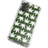Marijuana Leaf White Pattern Galaxy A32 5G Clear Case