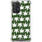 Marijuana Leaf White Pattern Galaxy A52 5G Clear Case