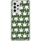 Marijuana Leaf White Pattern Galaxy A53 5G Clear Case