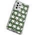 Marijuana Leaf White Pattern Galaxy A53 5G Clear Case