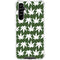Marijuana Leaf White Pattern Galaxy A54 5G Clear Case