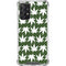 Marijuana Leaf White Pattern Galaxy A72 5G Clear Case