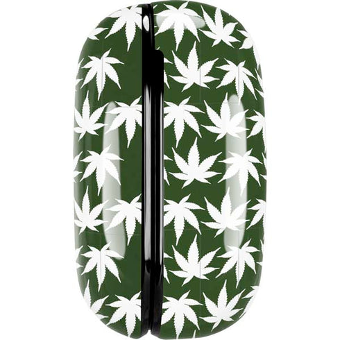 Marijuana Leaf White Pattern Galaxy Buds Live Skin