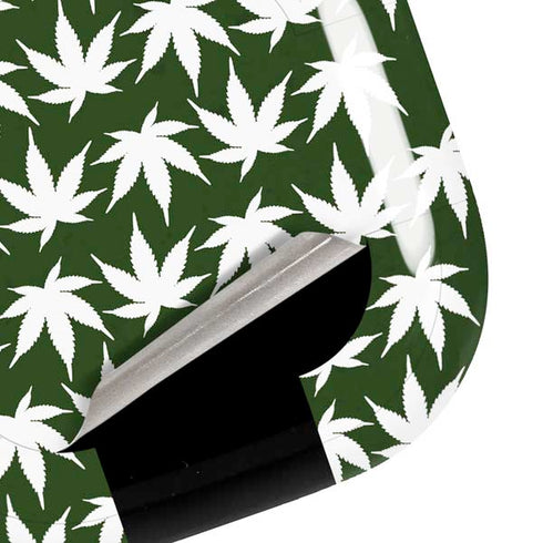Marijuana Leaf White Pattern Galaxy Buds Live Skin