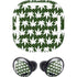 Marijuana Leaf White Pattern Galaxy Buds Pro Skin