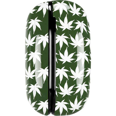 Marijuana Leaf White Pattern Galaxy Buds Pro Skin
