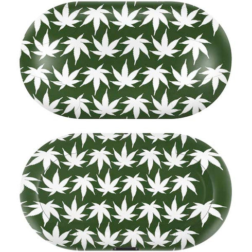 Marijuana Leaf White Pattern Galaxy Buds Skin
