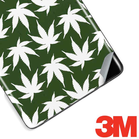 Marijuana Leaf White Pattern Galaxy Note 8 Skin
