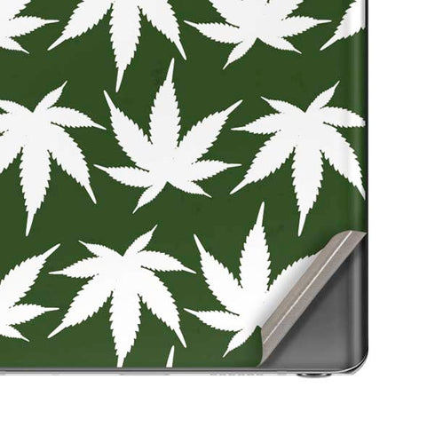 Marijuana Leaf White Pattern Galaxy Note20 5G Skin