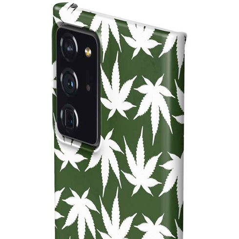 Marijuana Leaf White Pattern Galaxy Note20 Ultra 5G Lite Case
