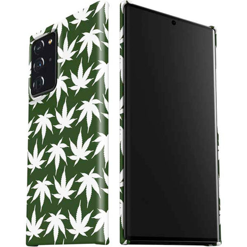 Marijuana Leaf White Pattern Galaxy Note20 Ultra 5G Lite Case