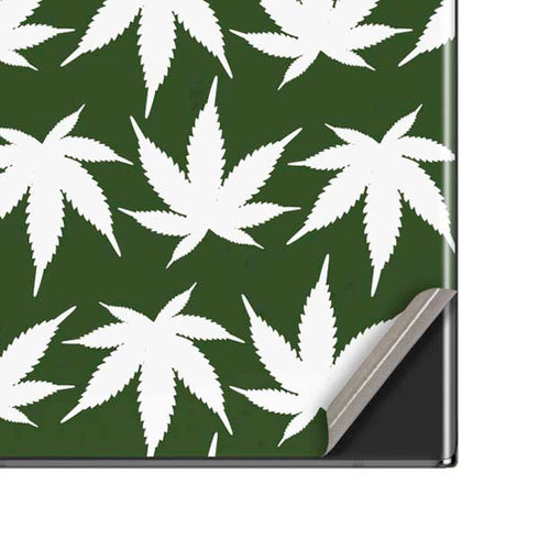 Marijuana Leaf White Pattern Galaxy Note20 Ultra 5G Skin