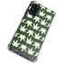 Marijuana Leaf White Pattern Galaxy S20 FE Clear Case