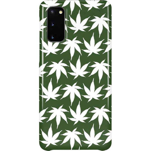 Marijuana Leaf White Pattern Galaxy S20 Lite Case