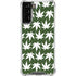 Marijuana Leaf White Pattern Galaxy S21 FE Clear Case