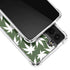 Marijuana Leaf White Pattern Galaxy S21 FE Clear Case