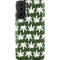 Marijuana Leaf White Pattern Galaxy S21 FE Pro Case