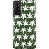 Marijuana Leaf White Pattern Galaxy S21 FE Pro Case