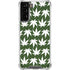Marijuana Leaf White Pattern Galaxy S21 Plus 5G Clear Case