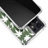 Marijuana Leaf White Pattern Galaxy S21 Ultra 5G Clear Case