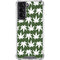 Marijuana Leaf White Pattern Galaxy S22 Clear Case