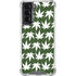 Marijuana Leaf White Pattern Galaxy S22 Clear Case