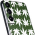 Marijuana Leaf White Pattern Galaxy S22 Plus Skin