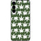Marijuana Leaf White Pattern Galaxy S22 Skin