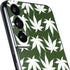 Marijuana Leaf White Pattern Galaxy S22 Skin