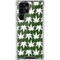 Marijuana Leaf White Pattern Galaxy S22 Ultra Clear Case