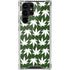 Marijuana Leaf White Pattern Galaxy S22 Ultra Clear Case