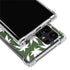 Marijuana Leaf White Pattern Galaxy S22 Ultra Clear Case