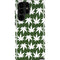 Marijuana Leaf White Pattern Galaxy S22 Ultra Pro Case