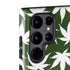 Marijuana Leaf White Pattern Galaxy S22 Ultra Pro Case