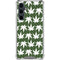 Marijuana Leaf White Pattern Galaxy S23 FE Clear Case