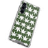 Marijuana Leaf White Pattern Galaxy S23 FE Clear Case