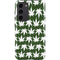 Marijuana Leaf White Pattern Galaxy S23 Plus Pro Case