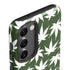 Marijuana Leaf White Pattern Galaxy S23 Plus Pro Case