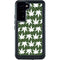 Marijuana Leaf White Pattern Galaxy S23 Plus Waterproof Case