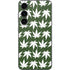 Marijuana Leaf White Pattern Galaxy S23 Skin