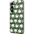 Marijuana Leaf White Pattern Galaxy S23 Skin
