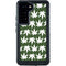 Marijuana Leaf White Pattern Galaxy S23 Waterproof Case