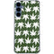 Marijuana Leaf White Pattern Galaxy S24 Clear Case
