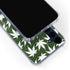 Marijuana Leaf White Pattern Galaxy S24 Clear Case
