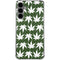 Marijuana Leaf White Pattern Galaxy S24 Plus Clear Case