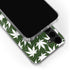 Marijuana Leaf White Pattern Galaxy S24 Plus Clear Case