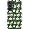 Marijuana Leaf White Pattern Galaxy S24 Plus Impact Case
