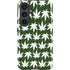 Marijuana Leaf White Pattern Galaxy S24 Plus Impact Case