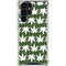 Marijuana Leaf White Pattern Galaxy S24 Ultra Clear Case