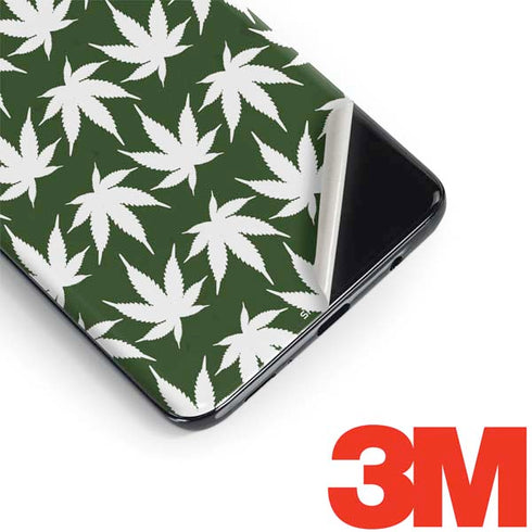 Marijuana Leaf White Pattern Galaxy S9 Plus Skin